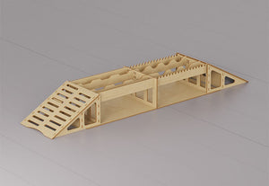 High Density RC Crawler Wood Trail Small Hill Bridge (H Style)