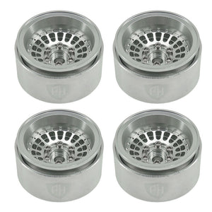 Powerhobby 1.9" 10MM Offset Aluminum Wheels Silver (4) 1/10 Crawler