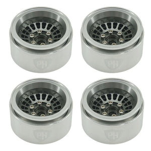 Powerhobby 1.9" 10MM Offset Aluminum Wheels Titanium (4) 1/10 Crawler