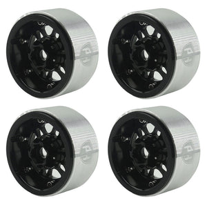Powerhobby 1.9" 10MM Offset Aluminum Wheels Black (4) 1/10 Crawler
