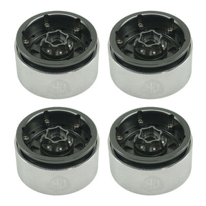 Powerhobby 1.9" 10MM Offset Aluminum Wheels Titanium (4) 1/10 Crawler