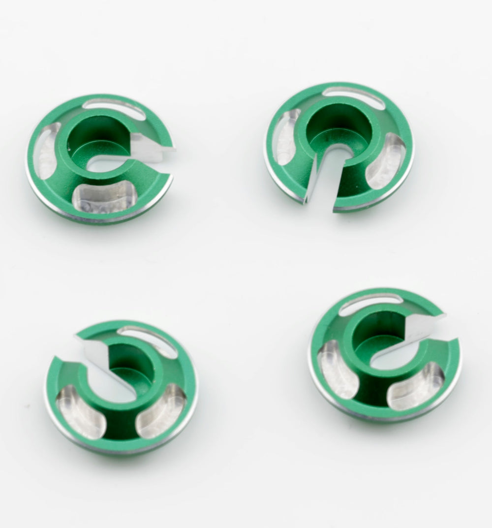 Powerhobby Aluminum Shock Spring Retainers Green (4) MST 2.5