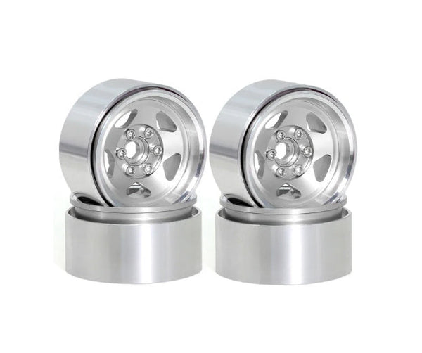 1.9" Aluminum Wheels Silver (4) 1/10 Rock Crawler