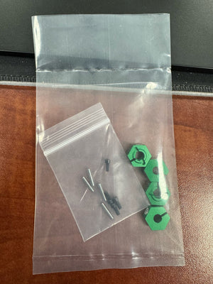 Powerhobby 6MM Aluminum Hex Wheel Hubs Green MST RMX 2.5
