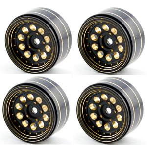 Powerhobby 1.0" Brass Beadlock Wheels offset -2.65mm (4) 1/24 SCX24
