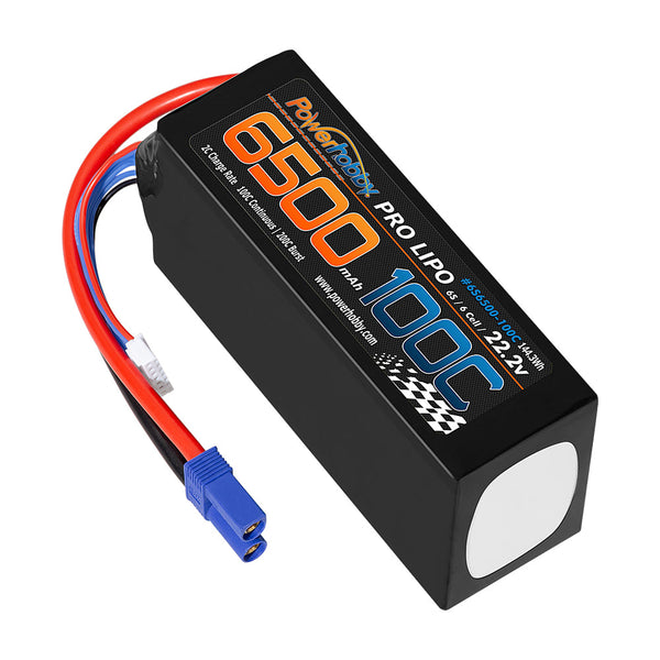 Powerhobby 6S 22.2V 6500mah 100c Lipo Battery w EC5 Plug