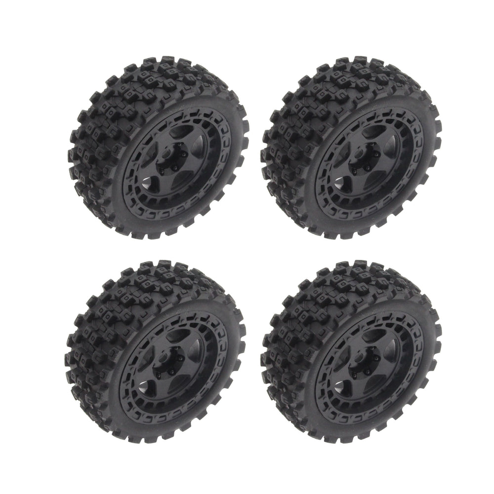 Mounted Tires / Wheels (4) Arrma Typhon Grom Black
