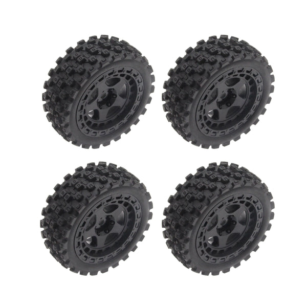 Mounted Tires / Wheels (4) Arrma Typhon Grom Black