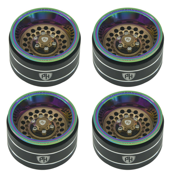 Powerhobby 1.9" Aluminum Wheels Gold (4) 1/10 Rock Crawler