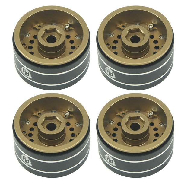 Powerhobby 1.9" Aluminum Wheels Gold (4) 1/10 Rock Crawler