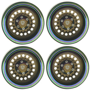 Powerhobby 1.9" Aluminum Wheels Gold (4) 1/10 Rock Crawler