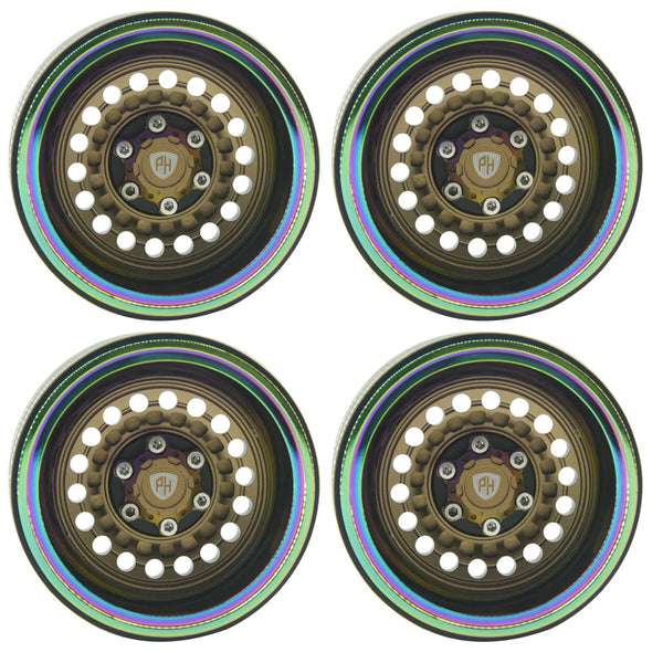 Powerhobby 1.9" Aluminum Wheels Gold (4) 1/10 Rock Crawler