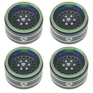 Powerhobby 1.9" Aluminum Wheels Black (4) 1/10 Rock Crawler