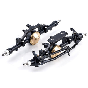 Aluminum D90 Front + Rear Axles w/ Brass Cover