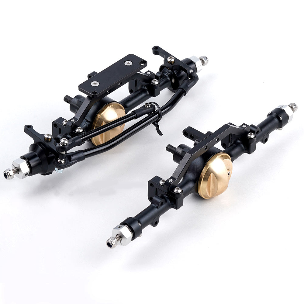 Aluminum D90 Front + Rear Axles w/ Brass Cover