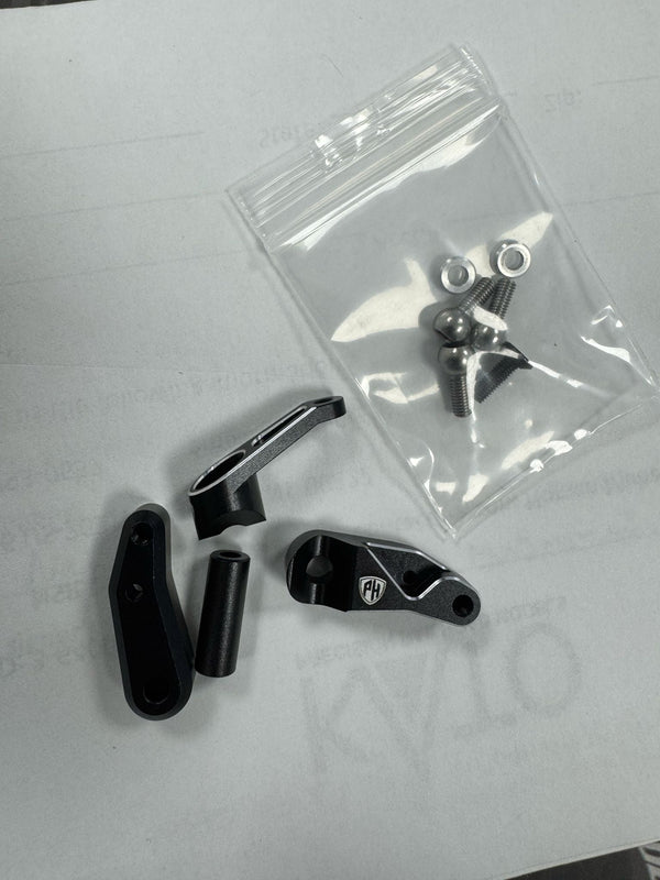 Powerhobby Aluminum Servo Saver Bellcrank Black Kyosho Fazer MK2 / Mad Van VE