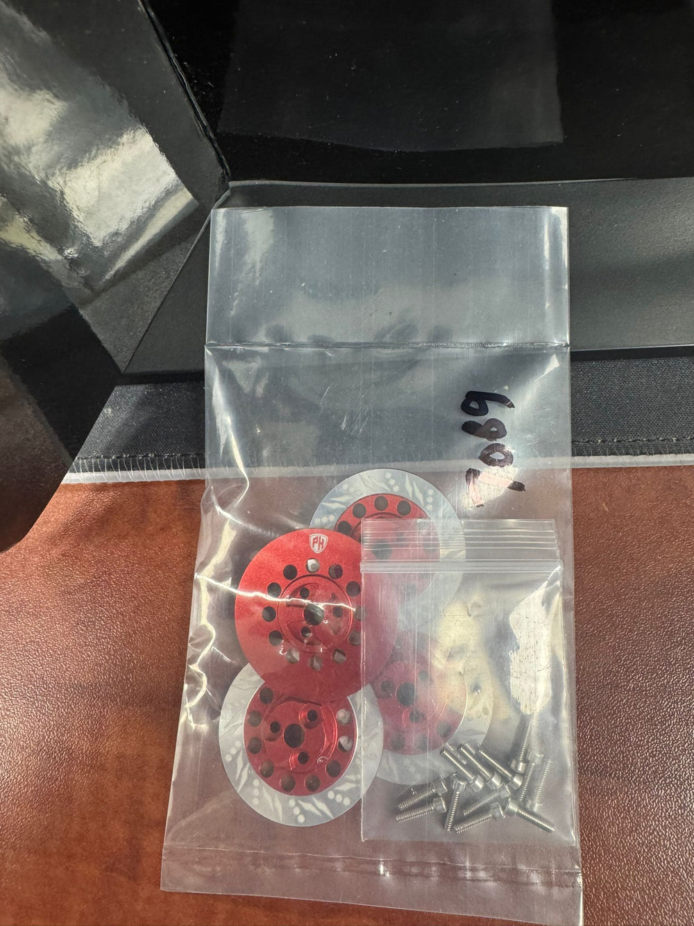 Powerhobby Dummy Disc Brake Hex Red FOR Kyosho Fazer