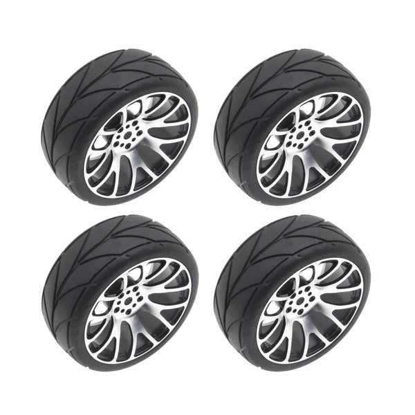 Powerhobby Aluminum On Road Tires / Wheels (4) 1/10 Car 12MM