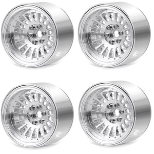 Powerhobby Aluminum 2.2" Beadlock Wheels Silver (4) 1/10 Rock Crawler