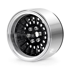 Powerhobby Aluminum 2.2" Beadlock Wheels Black (4) 1/10 Rock Crawler