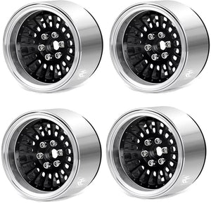 Powerhobby Aluminum 2.2" Beadlock Wheels Black (4) 1/10 Rock Crawler