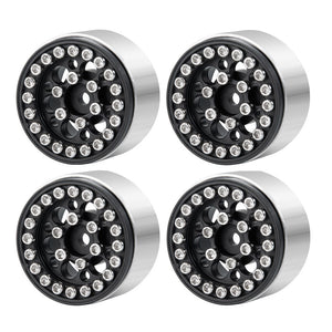 Powerhobby 1.0" Beadlock Wheels Black (4) 1/24 Rock Crawler