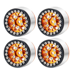 Powerhobby 1.0" Beadlock Wheels Orange (4) 1/24 Rock Crawler