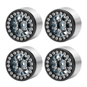 Powerhobby 1.0" Beadlock Wheels Titanium (4) 1/24 Rock Crawler