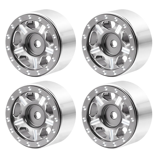 Powerhobby 1.0" Beadlock Wheels Grey (4) 1/24 Rock Crawler