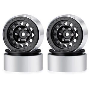 Powerhobby 1.0" Beadlock Wheels Black (4) 1/24 Rock Crawler