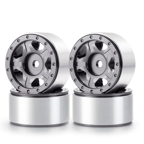 Powerhobby 1.0" Beadlock Wheels Grey (4) 1/24 Rock Crawler
