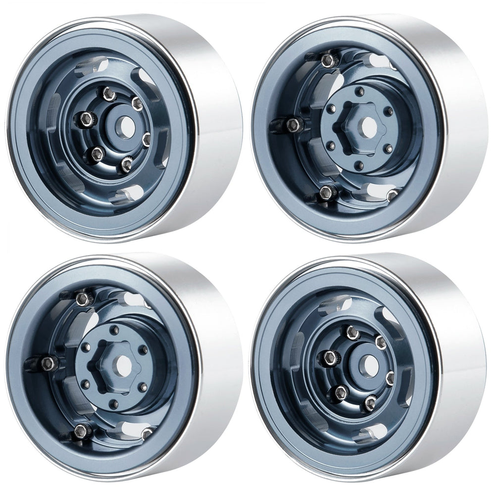 Powerhobby 1.0" Beadlock Wheels Grey (4) 1/24 Rock Crawler