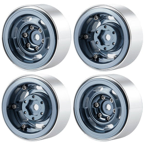 Powerhobby 1.0" Beadlock Wheels Grey (4) 1/24 Rock Crawler