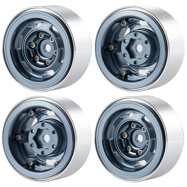 Powerhobby 1.0" Beadlock Wheels Grey (4) 1/24 Rock Crawler