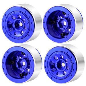 Powerhobby 1.0" Beadlock Wheels Blue (4) 1/24 Rock Crawler