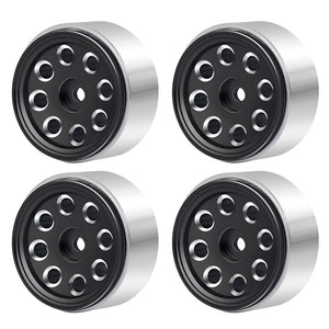 Powerhobby 1.0" Beadlock Wheels Black (4) 1/24 Rock Crawler