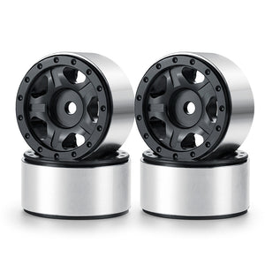 Powerhobby 1.0" Beadlock Wheels Black (4) 1/24 Rock Crawler