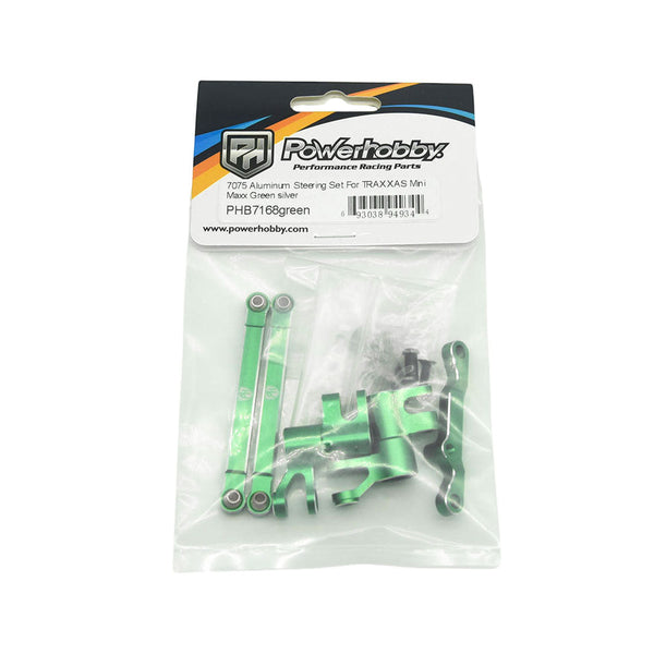 Powerhobby 7075 Aluminum Steering / Bellcrank Set Green FOR Traxxas Mini Maxx