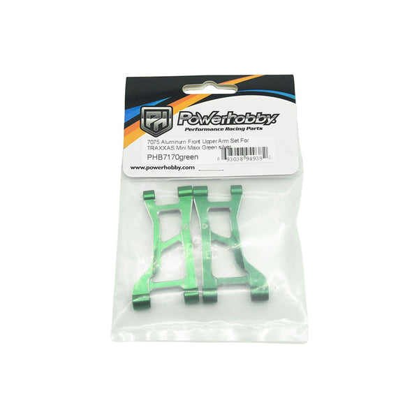 Powerhobby 7075 Aluminum Front Upper Arms Green For Traxxas Mini Maxx