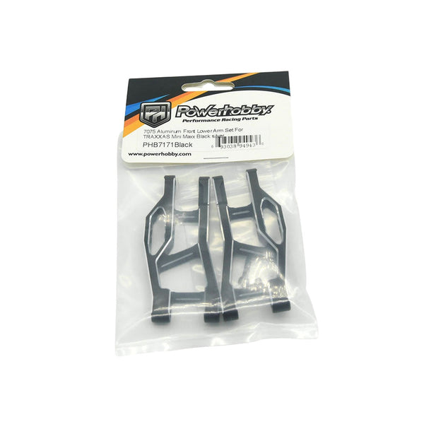Powerhobby 7075 Aluminum Front Lower Arms Black FOR Traxxas Mini Maxx