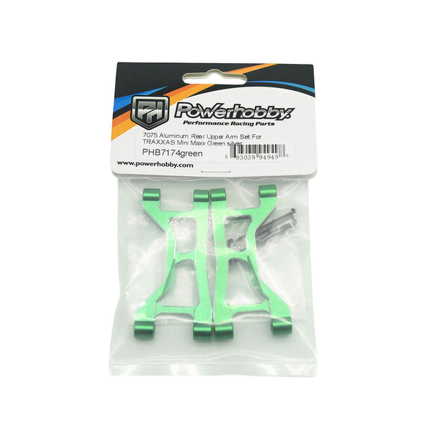 Powerhobby 7075 Aluminum Rear Upper Arms Green For Traxxas Mini Maxx