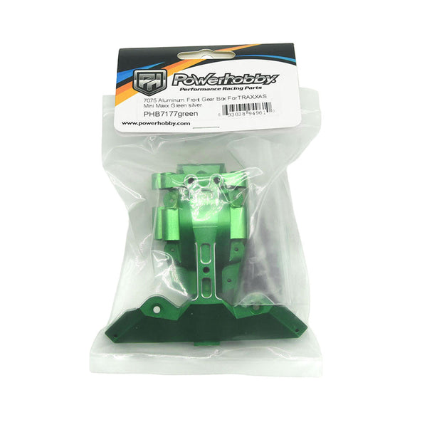 Powerhobby 7075 Aluminum Front Gearbox Green FOR Traxxas Mini Maxx