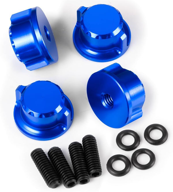 Powerhobby Aluminum Body Mount Thumb Screws Nuts Blue FOR Traxxas Slash
