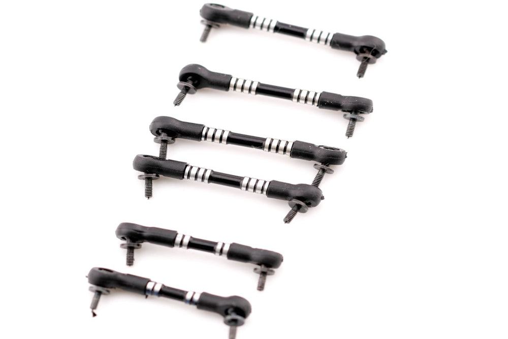 Powerhobby Adjustable Stainless Steel Links Set Black Losi Micro-B / Micro-T