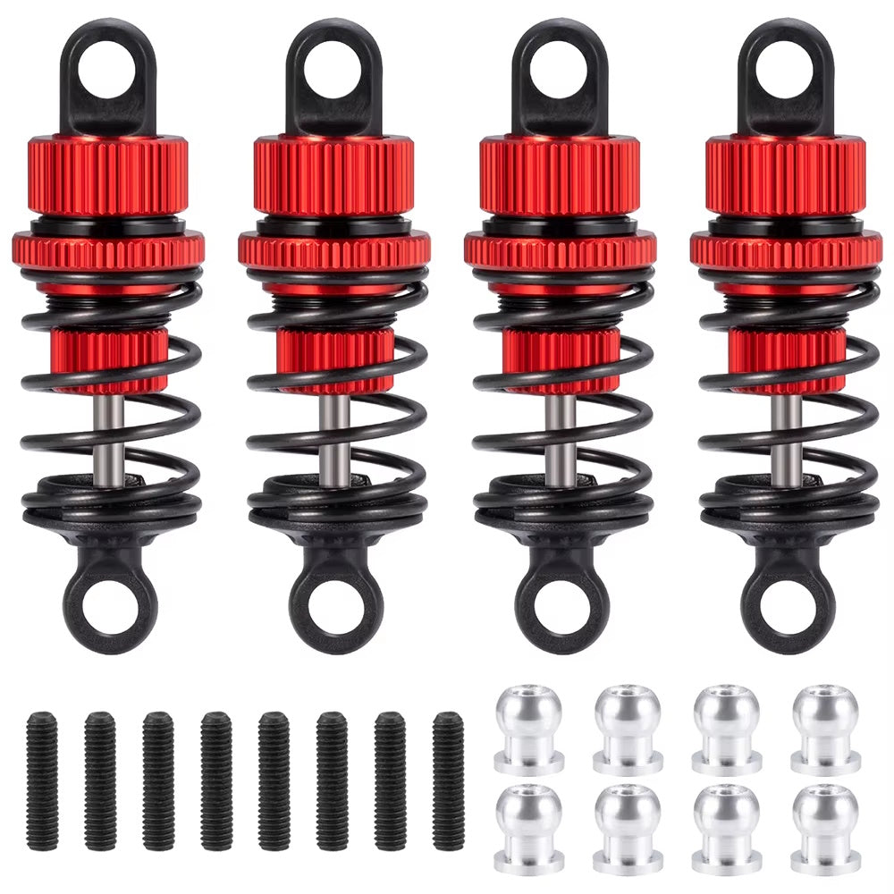 Powerhobby Aluminum 50MM Shocks Red (4) 1/10 Touring Car