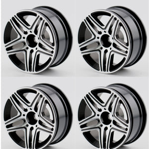 Powerhobby Aluminum 1/10 Touring Car Wheels / Rims Black (4) 12mm Hex ---