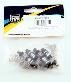 Powerhobby Aluminum Oil Shocks for Buggy Losi Micro-B/Micro-T (Front & Rear)