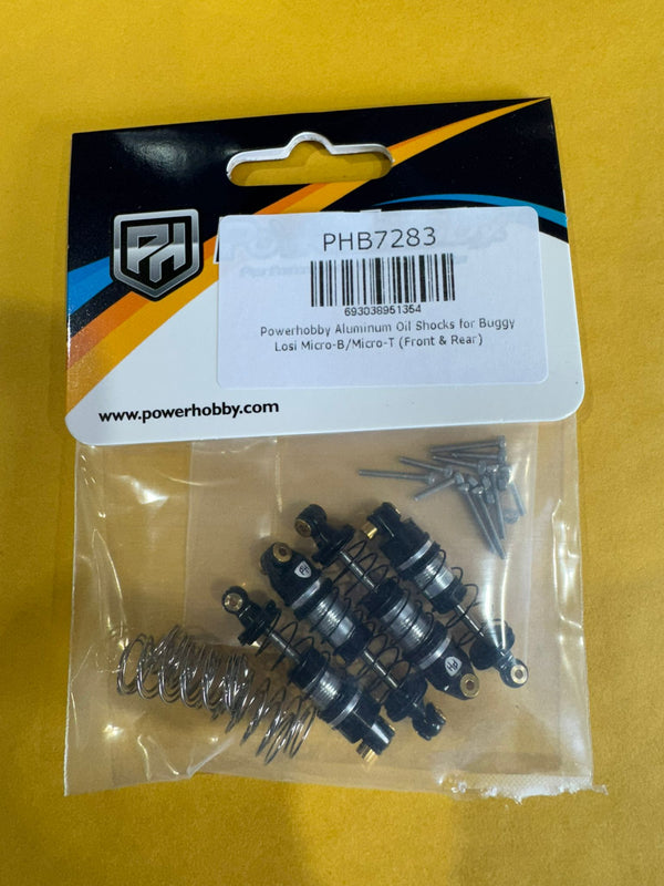 Powerhobby Aluminum Oil Shocks for Buggy Losi Micro-B/Micro-T (Front & Rear)