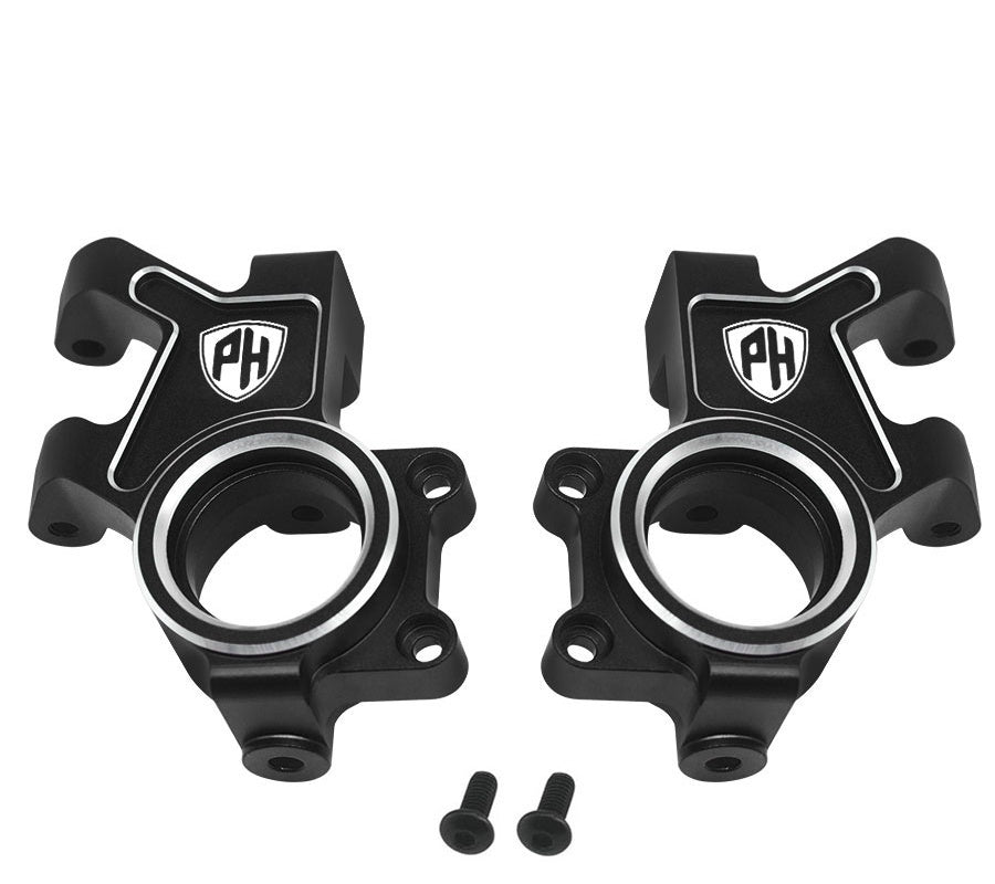 Powerhobby 7075 Aluminum Front Steering Blocks Black FOR Traxxas Funco