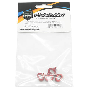 Powerhobby 7075 Aluminum Wire Mount RED FOR Traxxas Funco